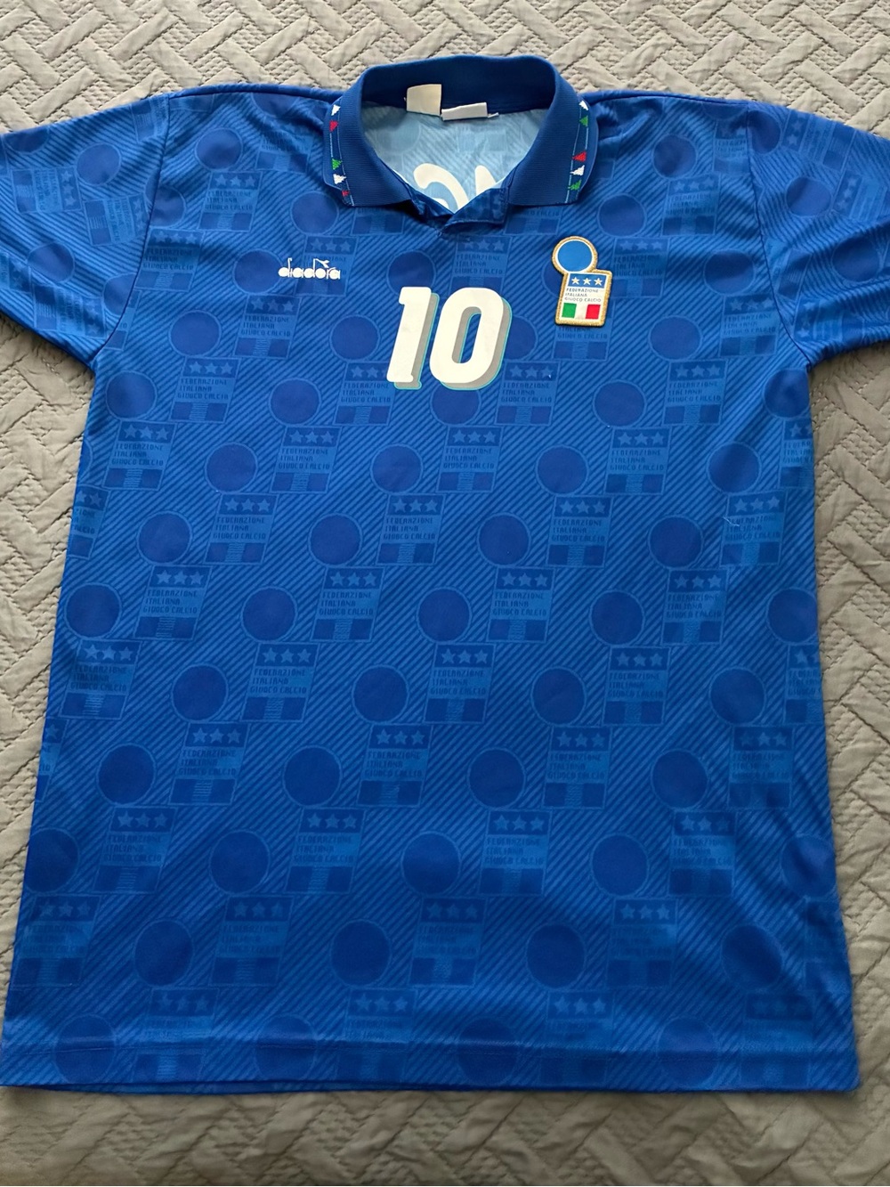 Vintage Original Diadora Italy Home 1994 World Cup Jersey #10 R. Baggio